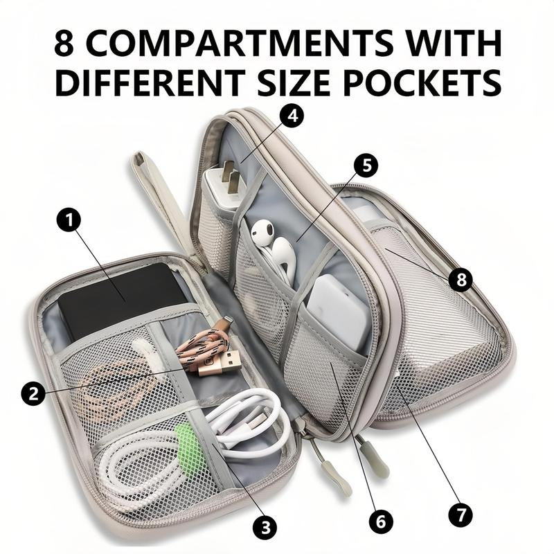 Portable Waterproof Travel Cable Organizer Pouch